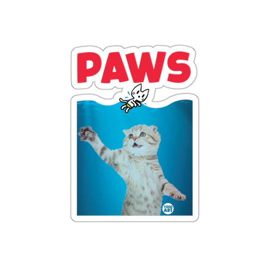 Funny Cat PAWS Sticker Humorous Kitty Design Sticker