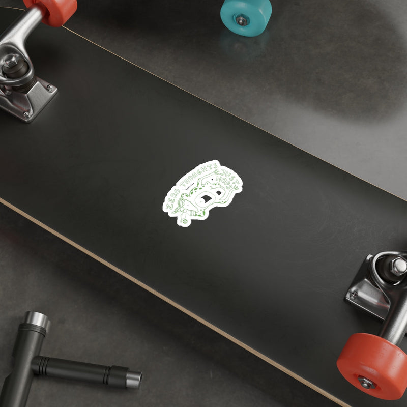 Load image into Gallery viewer, Zero Thoughts Just Vibes Skateboard with Red Wheels
