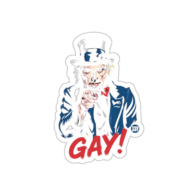 Load image into Gallery viewer, Uncle Sam Gay Pride Artwork Design Sticker Decal
