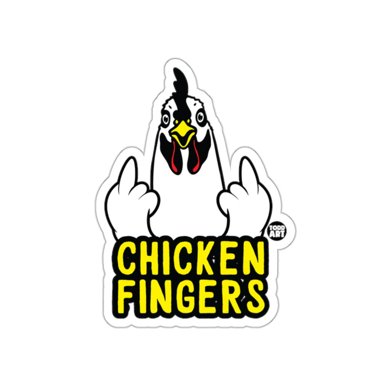 Load image into Gallery viewer, Chicken Fingers Sticker with Cartoon Chicken Design
