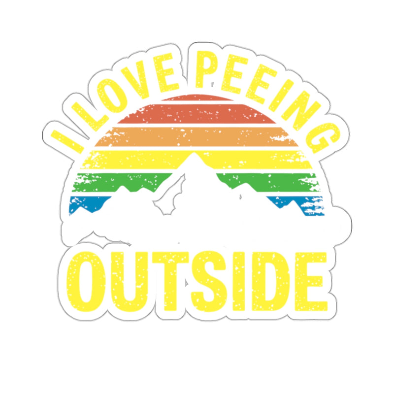 Load image into Gallery viewer, I Love Peeing Outside Mountain Scene Funny sticker
