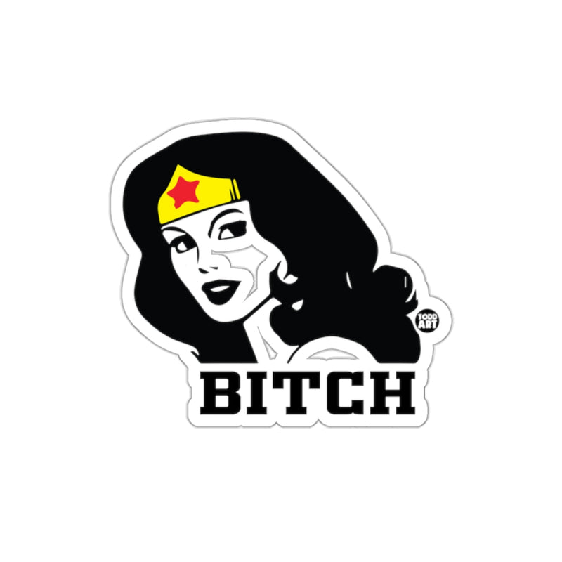 Load image into Gallery viewer, Wonder Woman Strong Word Funny Parody Image sticker
