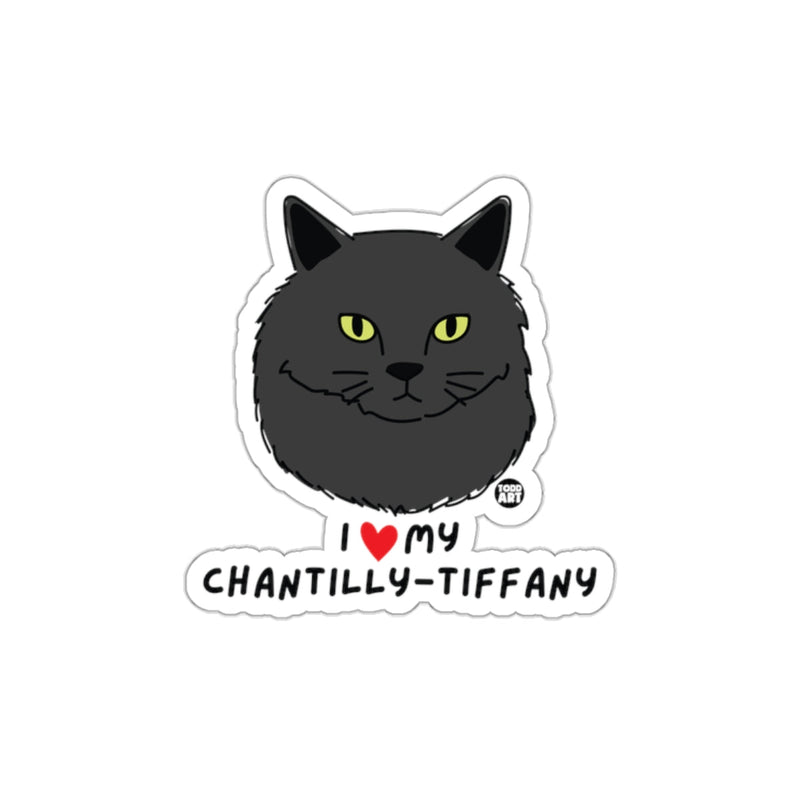 Load image into Gallery viewer, I Love My Chantilly-Tiffany Cat Sticker Fun Design
