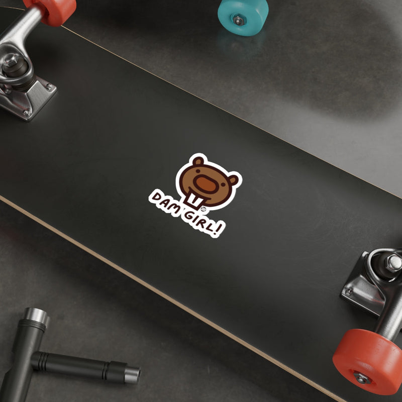 Load image into Gallery viewer, Dam Girl Bear Skateboard Sticker for Fun Decor

