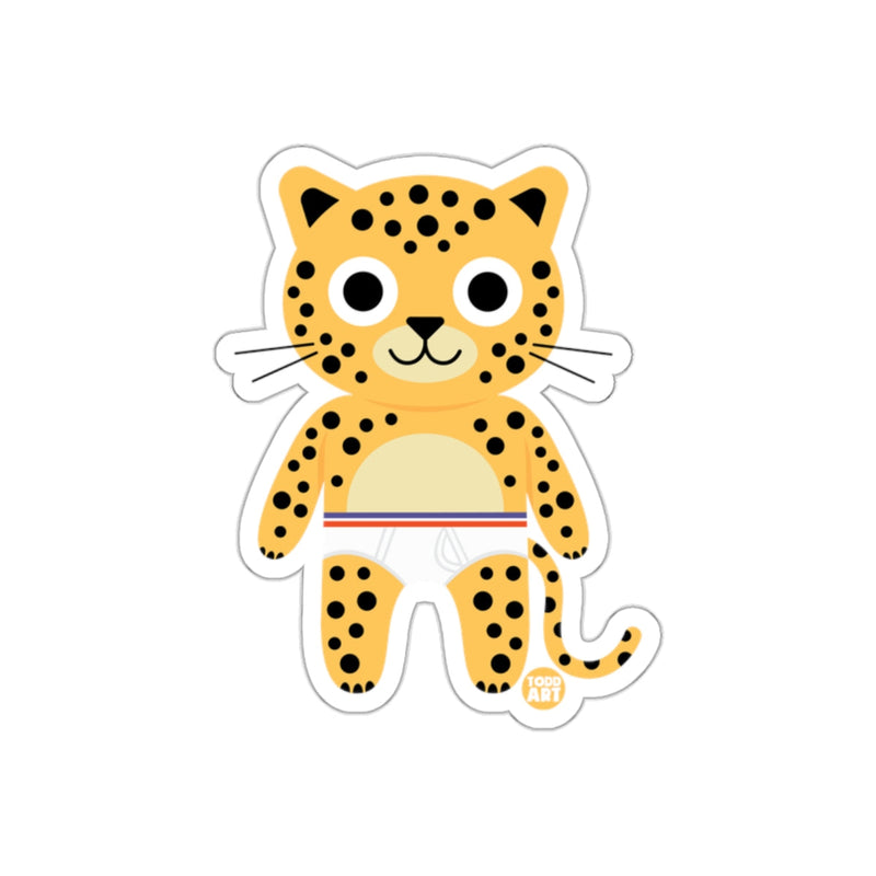 Load image into Gallery viewer, Cute Cartoon Leopard Wearing Shorts Sticker
