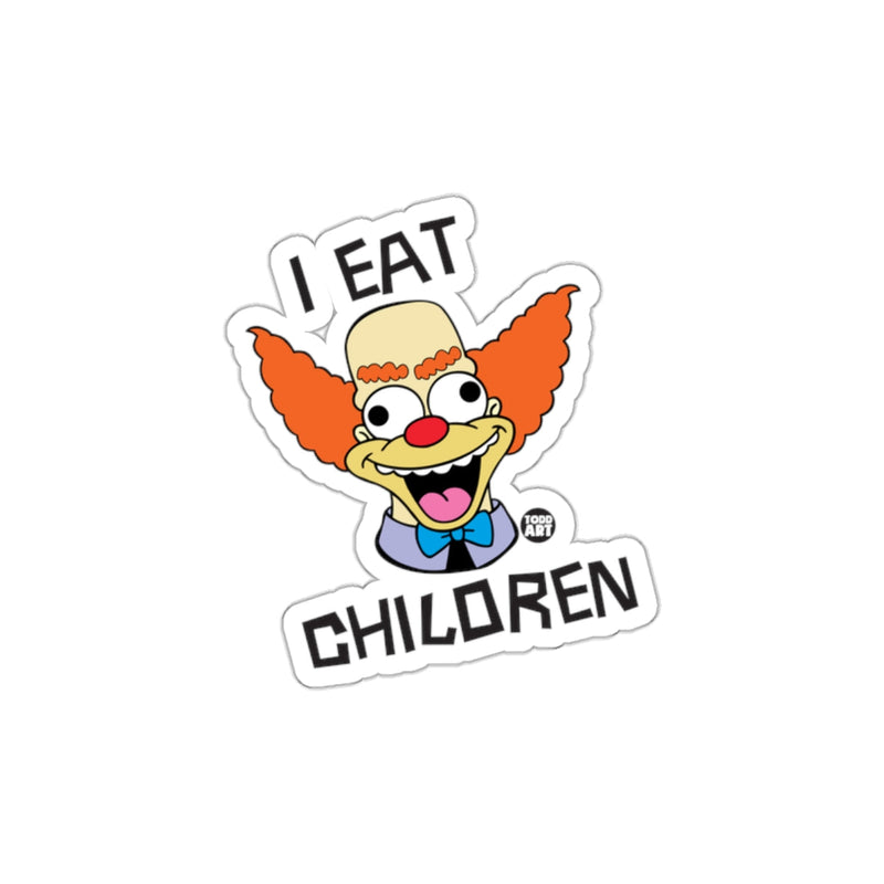 Load image into Gallery viewer, Funny Clown I Eat Children Sticker for Humorous Decor
