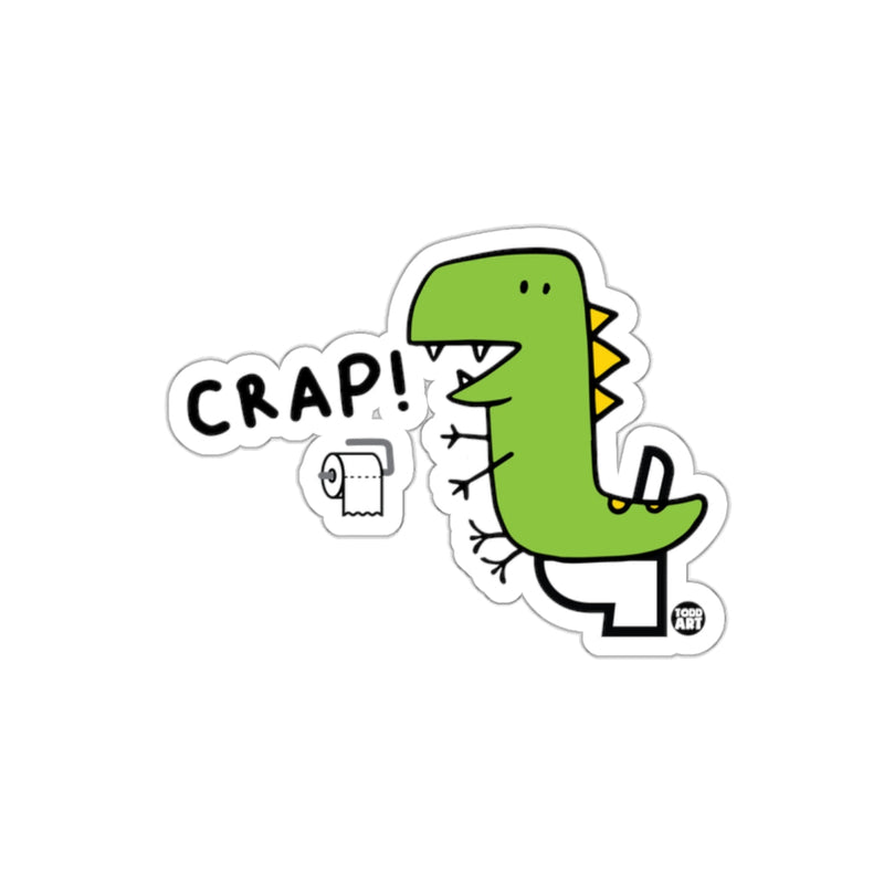 Load image into Gallery viewer, Cute Dinosaur Sitting on Toilet Funny Sticker

