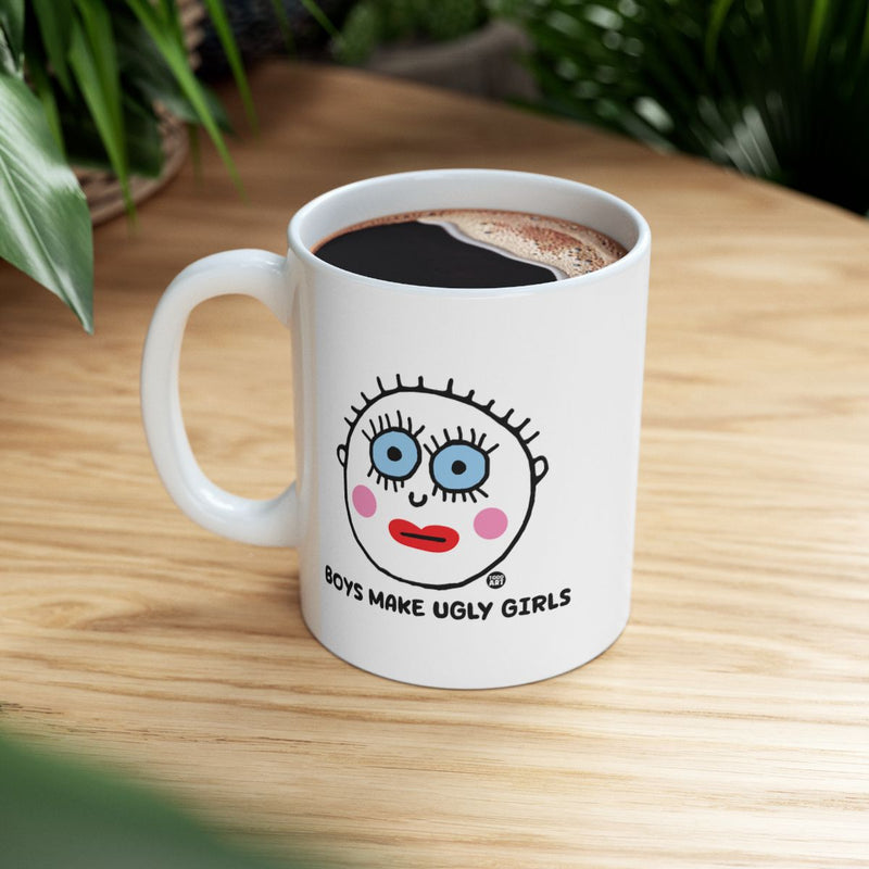 Load image into Gallery viewer, Boys Make Ugly Girls Cute Funny White Mug
