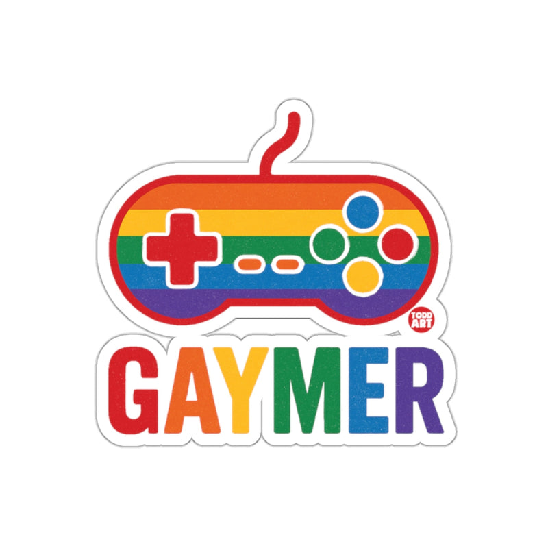 Load image into Gallery viewer, Rainbow Gaymer Retro Gaming Pride Sticker
