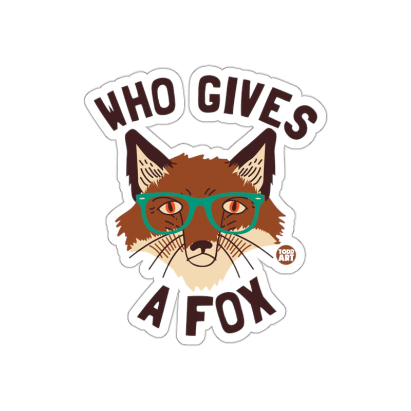 Load image into Gallery viewer, Who Gives A Fox Sticker for Laptops and Water Bottles
