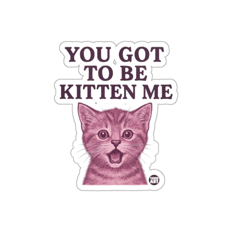 Load image into Gallery viewer, You Got To Be Kitten Me Cute Cat Illustration Sticker

