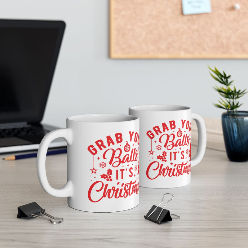 Load image into Gallery viewer, Grab Your Balls It's Christmas Mug
