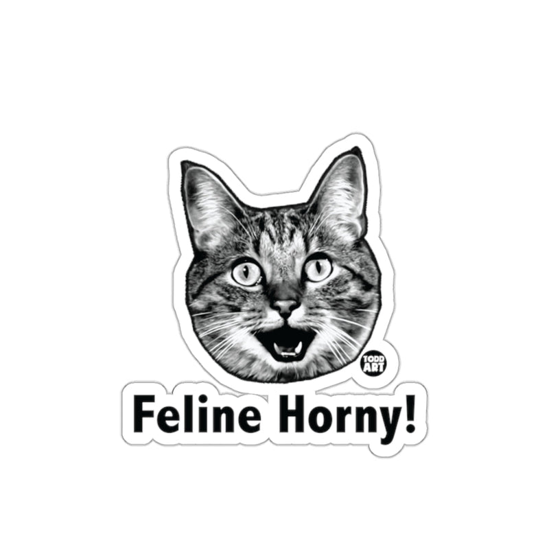 Load image into Gallery viewer, Feline Horny Cat Graphic Sticker Funny Cat Lover Decal

