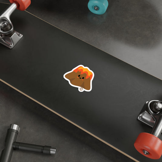 Cute Volcanic Eruption Sticker for Your Skateboard