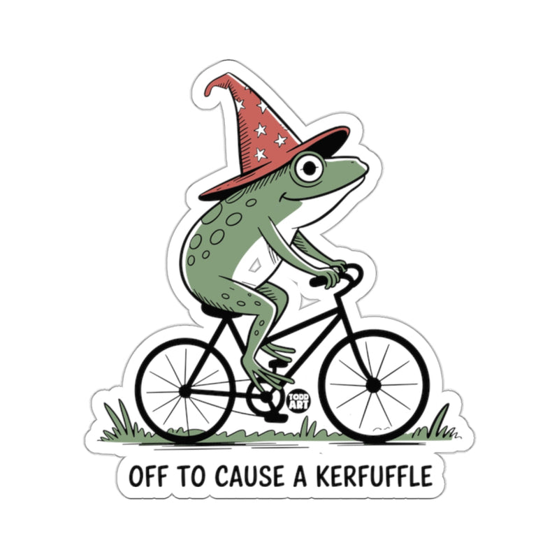 Load image into Gallery viewer, Frog Wizard Hat Bicycle Off To Cause A Kerfuffle 
