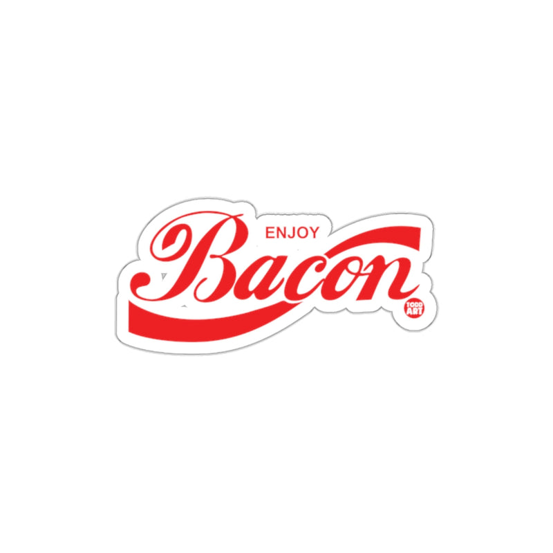 Load image into Gallery viewer, Enjoy Bacon Fun Vinyl Sticker for Food Art Enthusiasts
