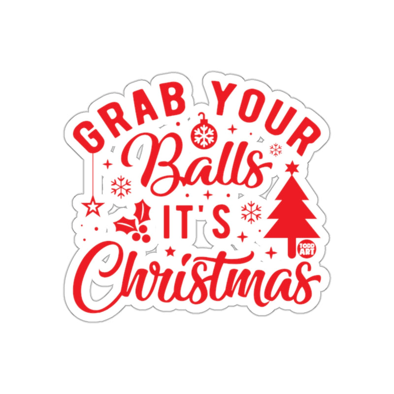 Load image into Gallery viewer, Grab Your Balls It's Christmas Sticker
