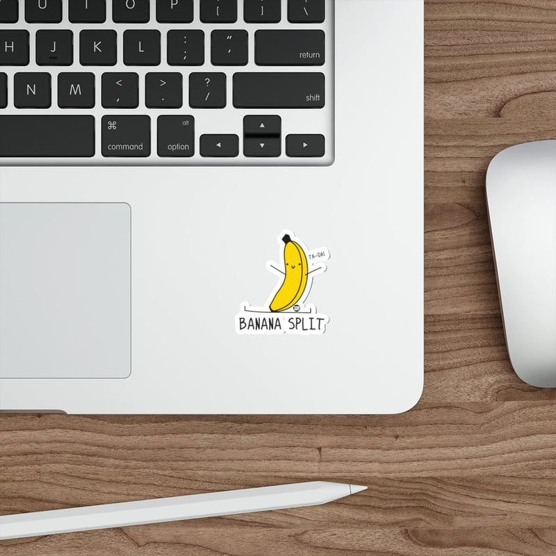 Load image into Gallery viewer, Banana Split Sticker Fun Lighthearted Design for Laptops
