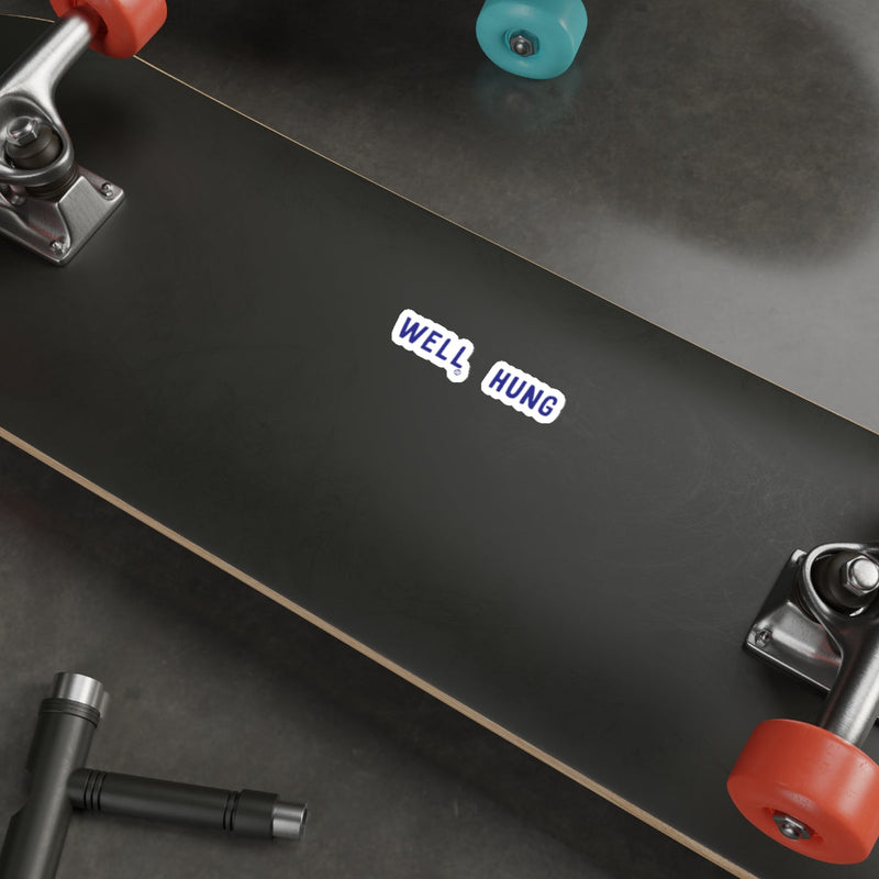 Load image into Gallery viewer, Well Hung Text Skateboard Deck with Colorful Wheels
