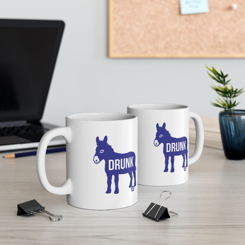 Load image into Gallery viewer, Blue Donkey with Drunk Text Fun Office Mugs Product
