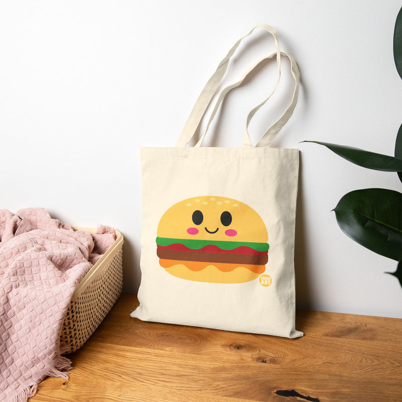 Load image into Gallery viewer, Burger and Fries Cotton Canvas Tote Bag
