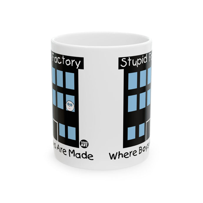 Stupid Factory Mug, Funny Mugs for Him, Sarcastic Mens Mug, Funny Coffee Mug Men