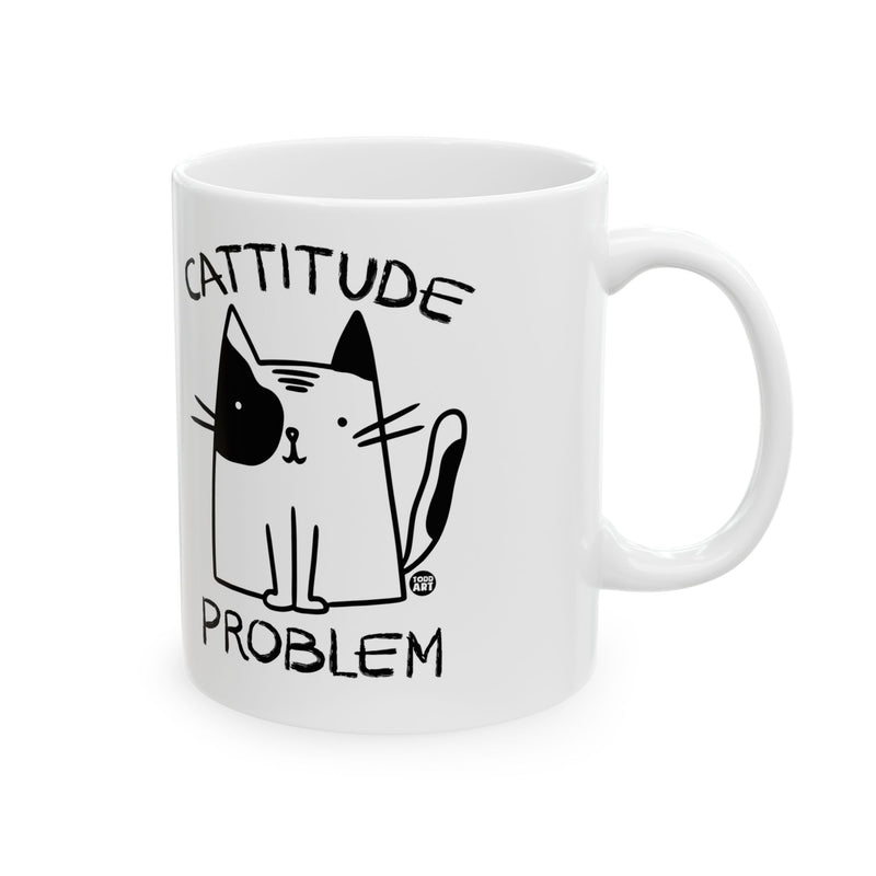 Load image into Gallery viewer, Cattitude Problem Coffee Mug, Funny Cat Attitude Mug, Cat Lover Coffee Mug Gift
