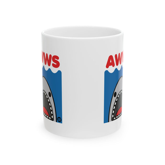 Aww Jaws Mug, Funny Jaws Shark Mug, Shark Joke Mug