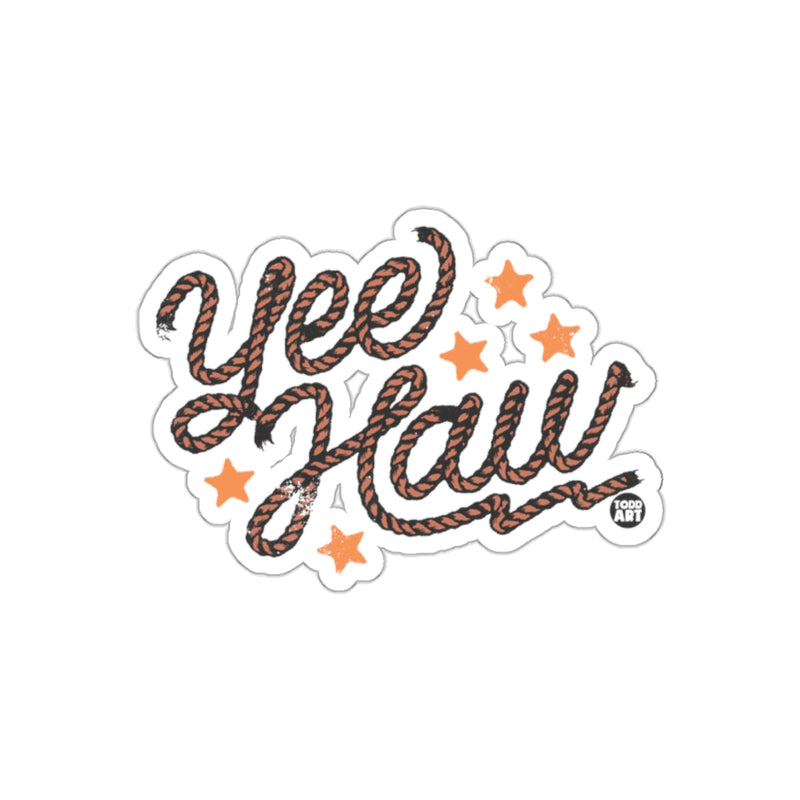 Load image into Gallery viewer, Yee Haw Rope and Stars Illustration Sticker
