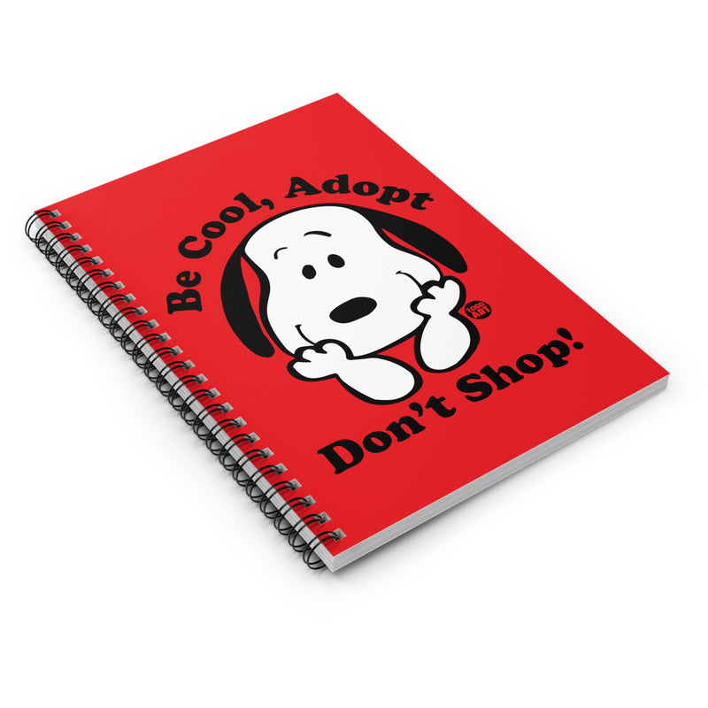 Load image into Gallery viewer, Be Cool Dont Shop Spiral Notebook - Ruled Line, Cute Dog Notebook
