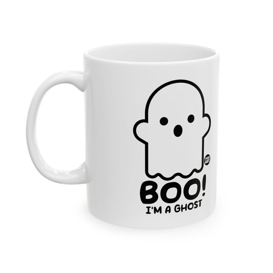 Boo I'm a Ghost Coffee Mug, Funny Halloween Ghost Mug Gift