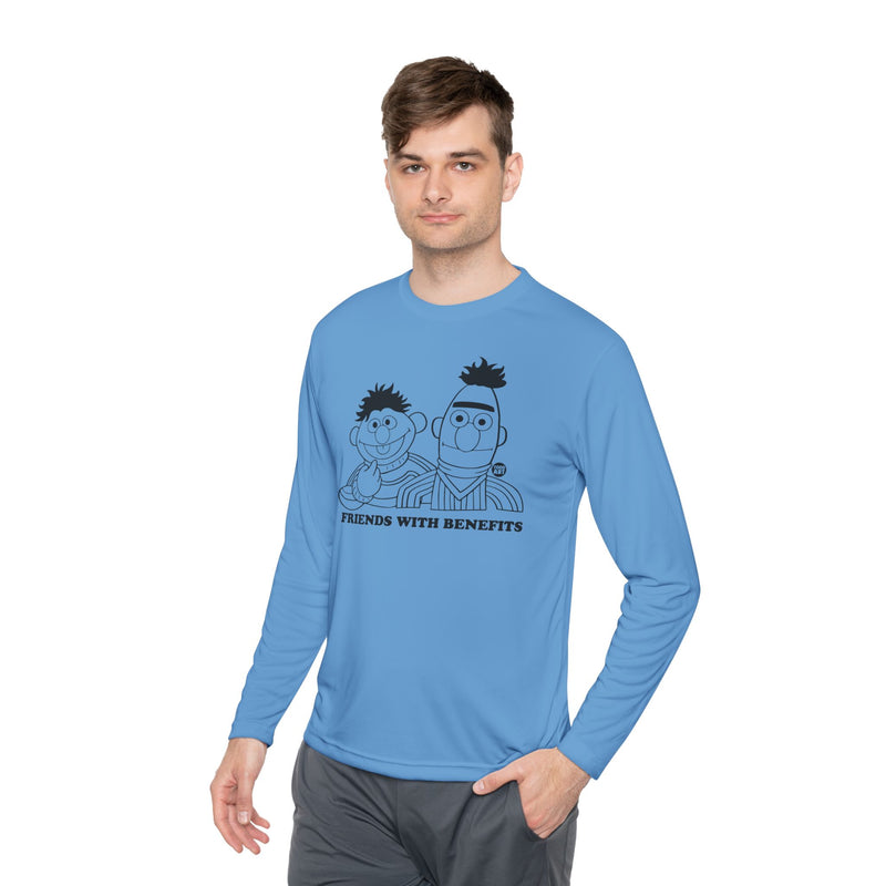 Load image into Gallery viewer, Friends with Benefits Long Sleeve Tee, Funny Friends Lightweight Long Sleeve Tee
