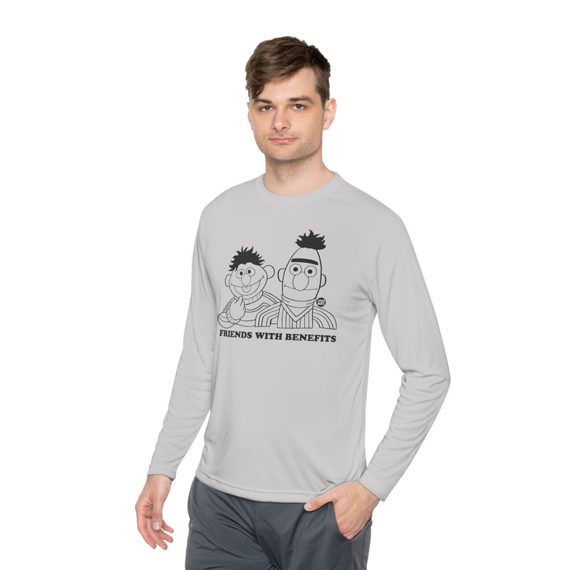 Load image into Gallery viewer, Friends with Benefits Long Sleeve Tee, Funny Friends Lightweight Long Sleeve Tee
