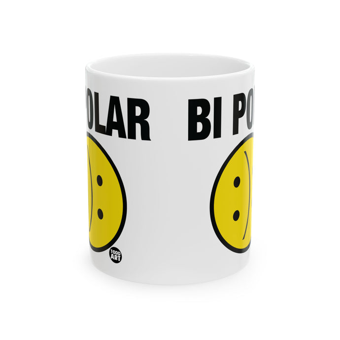 Bipolar Smiley Coffee Mug, Funny Bipolar Mug