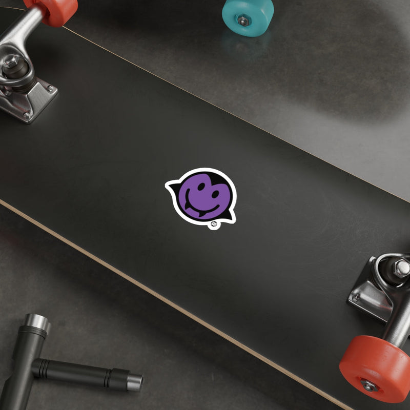 Load image into Gallery viewer, Purple Smiling Face Cartoon Sticker for Skateboard Decals
