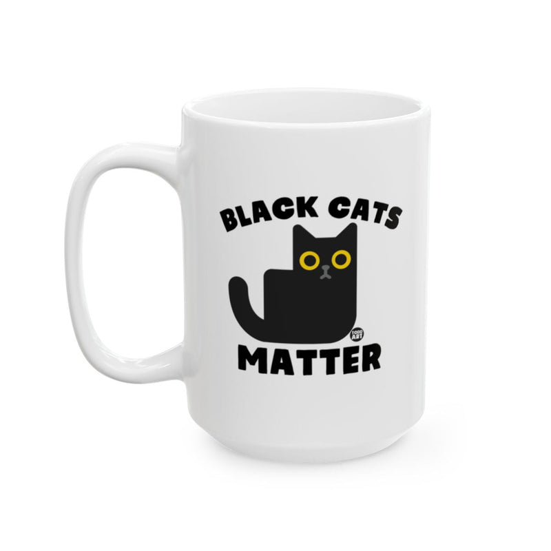 Load image into Gallery viewer, Black Cats Matter Mug with Cute Cat Illustration
