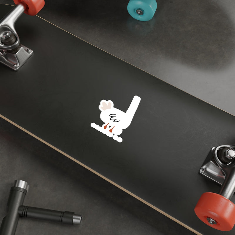 Load image into Gallery viewer, Cool Skateboard Design with Funny Walking Chicken Sticker
