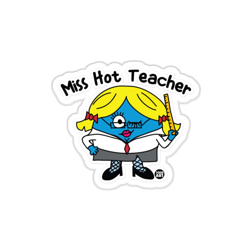 Load image into Gallery viewer, Miss Hot Teacher Cartoon Character Sticker
