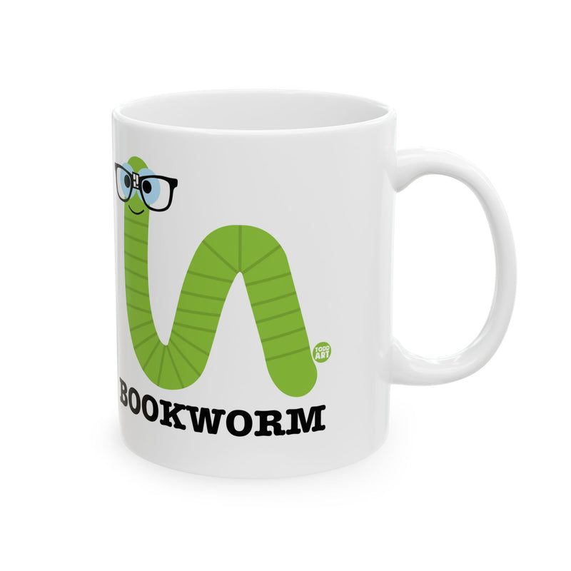 Load image into Gallery viewer, Bookworm Coffee Mug, Cute Book Worm Mug, Book Lover Coffee Mug
