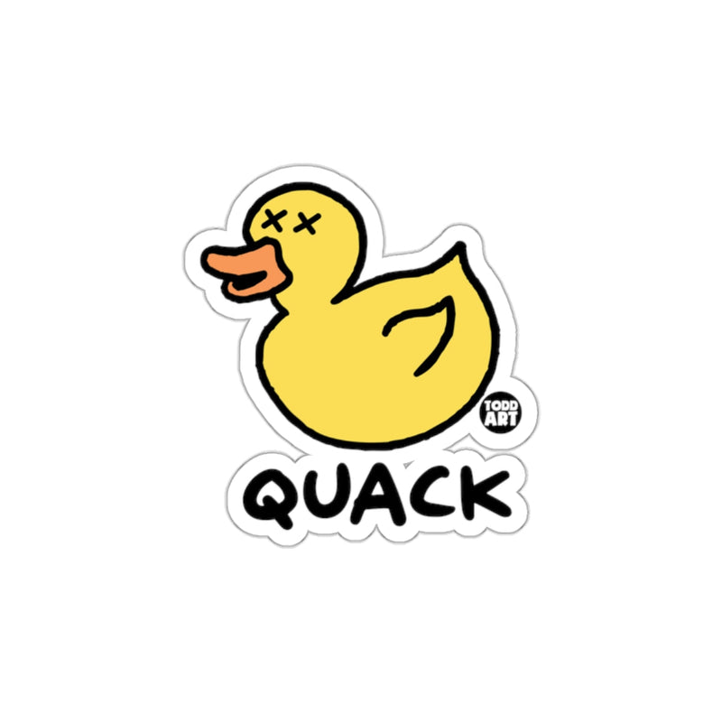 Load image into Gallery viewer, QUACK Duck with Crossed Eyes Todd Art Design sticker
