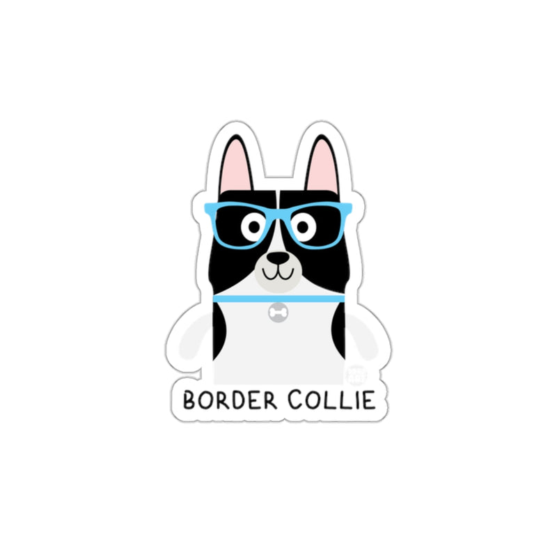 Load image into Gallery viewer, Cute Border Collie Sticker with Glasses Design
