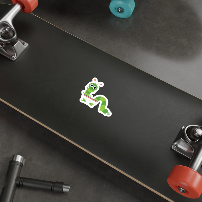 Load image into Gallery viewer, Green Cartoon Worm Printed for Skateboard Deck Design
