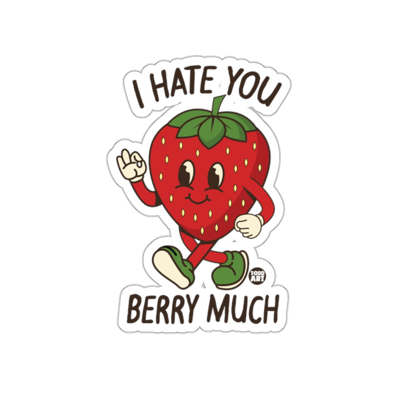 Load image into Gallery viewer, I Hate You Berry Much Sticker Fun Strawberry Art
