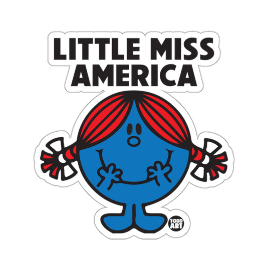 Little Miss America Character Sticker Decal