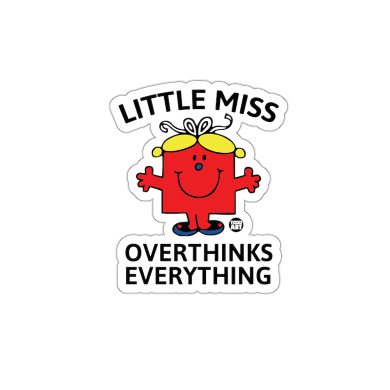 Load image into Gallery viewer, Little Miss Overthinks Everything Cute Design sticker
