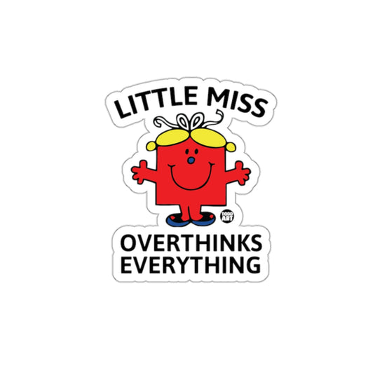Little Miss Overthinks Everything Cute Design sticker