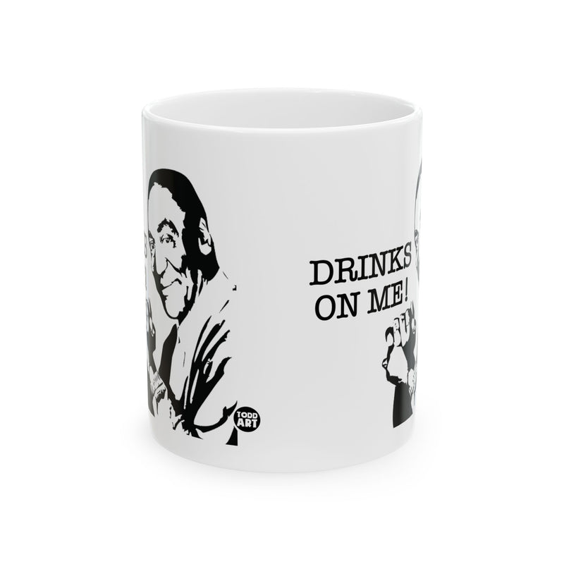 Load image into Gallery viewer, Drinks on Me Coffee Mug, Funny Bill Cosby Coffee Mug
