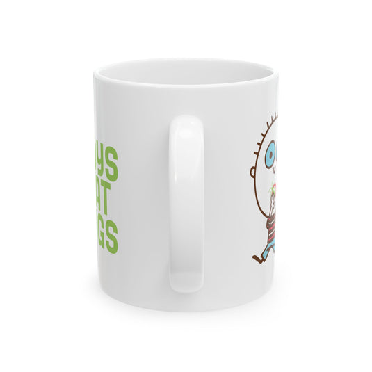 Boys Eat Bugs Coffee Mug, Funny Boys Are Stupid Mug