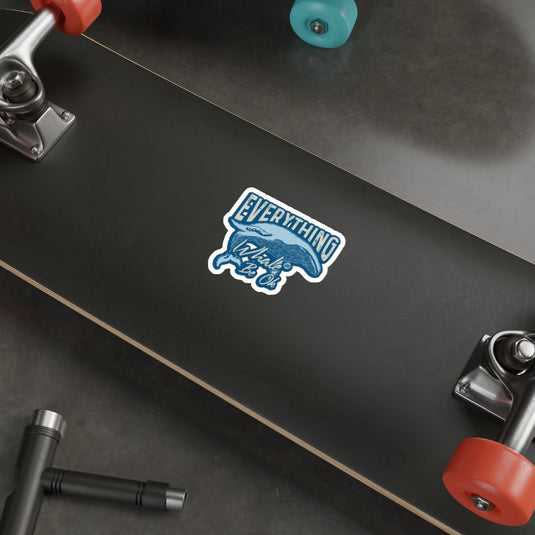 EVERYTHING Whale Be Ok Inspirational Ocean Sticker 