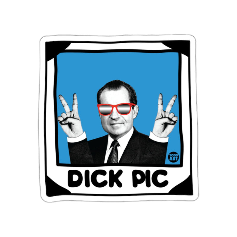 Load image into Gallery viewer, Political Humor Dick Pic Art Sticker With Glasses
